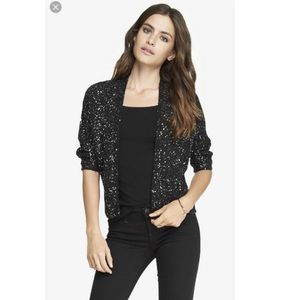 Express Sequin Cardigan Sweater